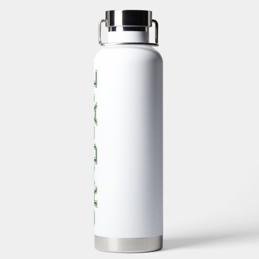 Groen Modern High School Afstuderen Afstuderen Waterfles (Achterkant)