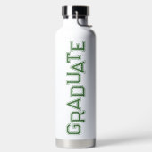 Groen Modern High School Afstuderen Afstuderen Waterfles (Links)
