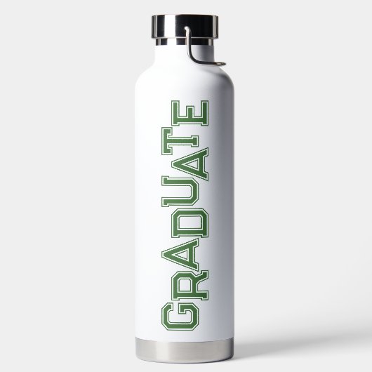 Groen Modern High School Afstuderen Afstuderen Waterfles (Links)