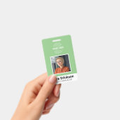 Groen Modern ID Kaart Zakelijk Medewerker Bar Code Badge (Handheld)