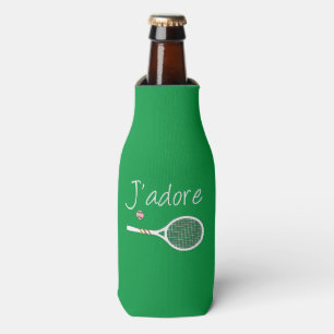 Groen Modern J'adore I Love Tennis Flesjeskoeler