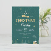 Groen Modern Kerstfeest Kaart (Staand voorkant)