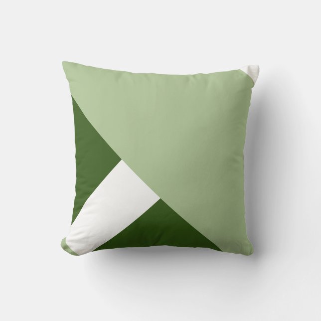 Groen Modern Kleurenblok 2 Kussen (Voorkant)