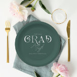 Groen Modern Minimalistisch | Afstudeerfeest Papieren Bordje<br><div class="desc">Moderne groene en witte moderne typografie party borden. Beginnend met een fabelachtige gedrukte uitnodiging, zet de toon met een uniek ontwerp en draag het thema vervolgens door het hele evenement. Uw evenement zal afbeelding perfect zijn van begin tot eind met speciale kleine extra's. Voeg uw aangepaste formulering toe aan dit...</div>