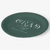 Groen Modern Minimalistisch | Afstudeerfeest Papieren Bordje (Gekanteld)