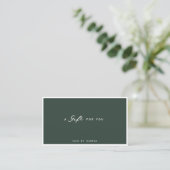 Groen | Modern Minimalistisch Cadeaubon Visitekaartje (Staand voorkant)