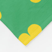 Groen modern monogram retro floral fleece deken (Hoek)