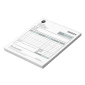 Groen Modern Professioneel Zakelijk Factuurformuli Notitieblok (Linkerzijde)