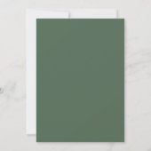 Groen Modern Rustiek Elegant Wildflower Bruiloft Save The Date (Achterkant)