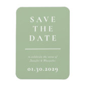 Groen Modern Save the Date Magnet Magneet (Verticaal)