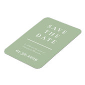 Groen Modern Save the Date Magnet Magneet (Linkerzijde)