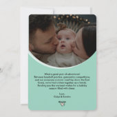 Groen modern schrift Prettige feestdagen 2 fotokaa Feestdagenkaart (Achterkant)