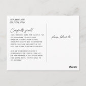 Groen modern Script Multi-Photo Afstuderen Briefkaart (Achterkant)