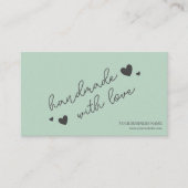 Groen Modern Script QR-code, dank u Visitekaartje (Voorkant)