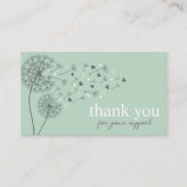 Groen Modern Script QR-code, dank u Visitekaartje (Voorkant)