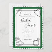 Groen Modern Vrijgezellenfeest Kaart (Voorkant)