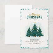 Groen Modern Vrolijk Kerstfeest Kaart (Voorkant / Achterkant)