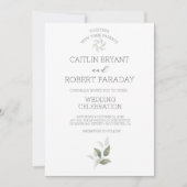 Groen Moderne bruiloft uitnodiging (Voorkant)