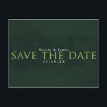 GROEN Moderne Chic SAVE THE DATE Trouwdag Verlovin Briefkaart<br><div class="desc">GROEN Moderne Chic SAVE THE DATE Trouwdag Verlovingsfeest Postkaart.</div>
