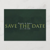 GROEN Moderne Chic SAVE THE DATE Trouwdag Verlovin