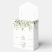 Groen Moderne Elegante Dankjewel Bruiloft Bedankdoosjes (Geopend)