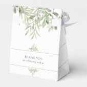 Groen Moderne Elegante Dankjewel Bruiloft Bedankdoosjes (Achterkant)
