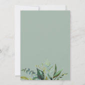 Groen Moderne Kalligrafie Laten we feest vieren Kaart (Achterkant)