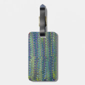 Groen Moderne Marmering Molly's Tuinpatroon Bagagelabel (Achterkant verticaal)