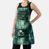 Groen monochroom Abstract - Elegante keukenkledij Schort (Insitu)