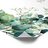 Groen Monogram 50ste verjaardag Welkomstbord Poster (Hoek)