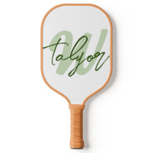 Groen monogram aangepaste naam en initiaal