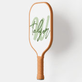 Groen monogram aangepaste naam en initiaal pickleball paddle (Links)
