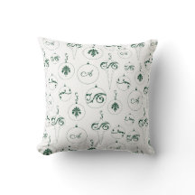 Groen Monogram BaubleChristmas Ornamenten Patroon