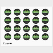 Groen Monogram Bruiloft Adres Label L201E (Vel)
