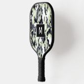 Groen monogram Camouflage Patroon Pickleball Paddle (Links)