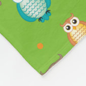 Groen monogram Cute Wise Ownership Pattern Fleece Deken (Hoek)