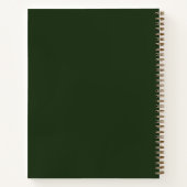 Groen Monogram Geschetst Kunst Notitieboek Cadeau (Achterkant)