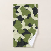 Groen Monogram Groot Koeienprint Bad Handdoek (Handdoek)