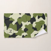 Groen Monogram Groot Koeienprint Bad Handdoek (Handdoek)