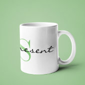 Groen Monogram Initiaal _be cadeau_ Design 11oz Koffiemok