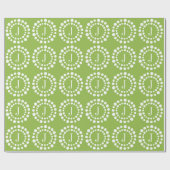 Groen Monogram Inpakpapier (Vlak)