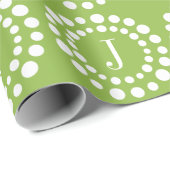 Groen Monogram Inpakpapier (Rol Hoek)