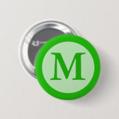 groen monogram ronde button 5,7 cm (Voorkant /achterkant)