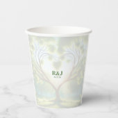 Groen Monogram Trouwpapier beker (Voorkant)