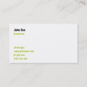 Groen monogram Visitekaartjes (Achterkant)