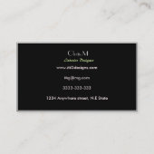 Groen monogram Visitekaartjes (Achterkant)