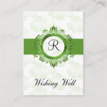 Groen Monogram Wensen Well Cards
