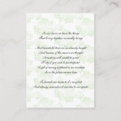 Groen Monogram Wensen Well Cards Informatiekaartje (Achterkant)