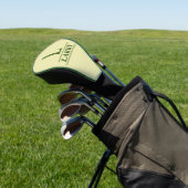 Groen monogrammed Golf Head Hoesje Golfheadcover (Insitu)