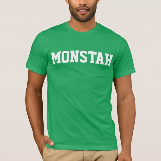 Groen "Monstah"-T-shirt T-shirt (Voorkant)
